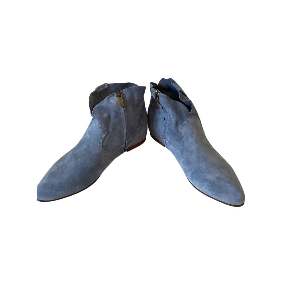 Vintage Sundance Blue Suede Ankle Boots
